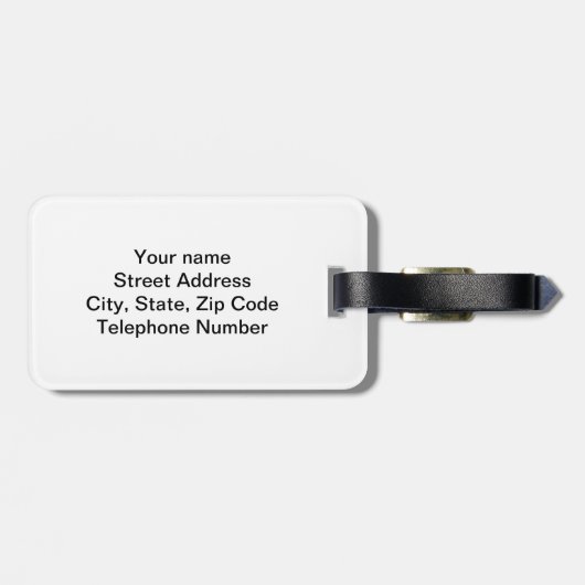 Étiquette À Bagage Loups rouges (Dos horizontal)