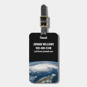 Étiquette À Bagage L'Ouragan Dorian Au-Dessus De L'Océan Atlantique. (Devant Vertical)