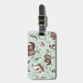 Étiquette À Bagage Loutres de mer (Devant Vertical)