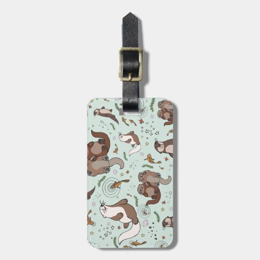 Étiquette À Bagage Loutres de mer (Devant Vertical)