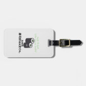 Étiquette À Bagage Louveur de roulis de Sushi Vert Kawaii (Devant horizontal)