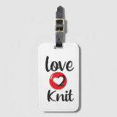 Étiquette À Bagage Love 2 Knit (Devant Vertical)