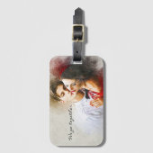 Étiquette À Bagage Love Couple Moderne Tenderness Passion (Devant Vertical)