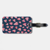 Étiquette À Bagage Love Heart Motif Monogramme (Dos horizontal)