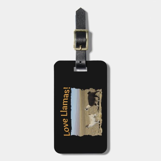 Étiquette À Bagage Love Llamas - Les meilleurs amis (Devant Vertical)