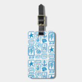 Étiquette À Bagage Love Notes from the Sea Seashell Ocean Beach  (Devant Vertical)