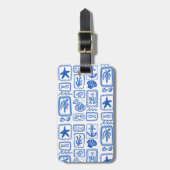 Étiquette À Bagage Love Notes from the Sea Seashell Ocean Beach  (Devant Vertical)