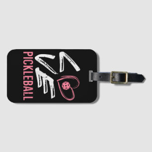 Étiquette À Bagage Love Pickleball Coeur Pickle Ball Femmes Filles En