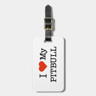 Étiquette À Bagage Love Pitbull