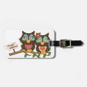 Étiquette À Bagage Love Shack Owls Bagages Tags
