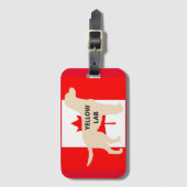 Étiquette À Bagage LR jaune nom de laboratoire silhouette sur flg (Devant Vertical)