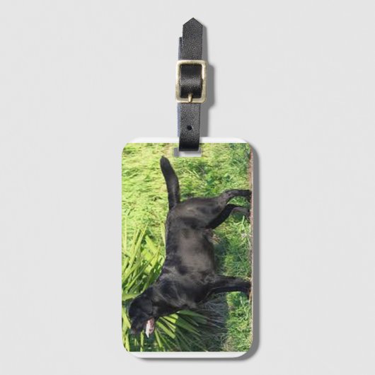 Étiquette À Bagage LR noir complet (Devant Vertical)