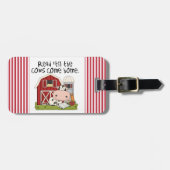 Étiquette À Bagage Lu 'jusqu'aux vaches venez à la maison (Devant horizontal)