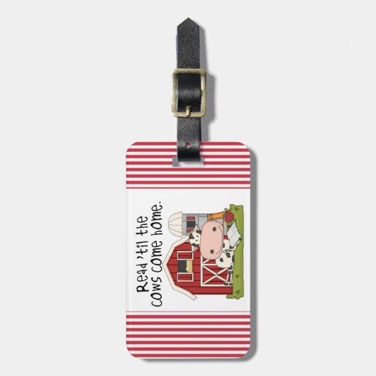 Étiquette À Bagage Lu 'jusqu'aux vaches venez à la maison (Devant Vertical)