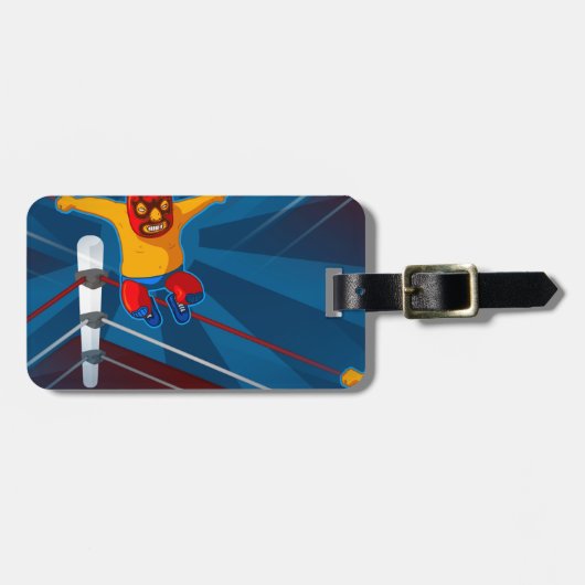 Étiquette À Bagage luchador (Devant horizontal)