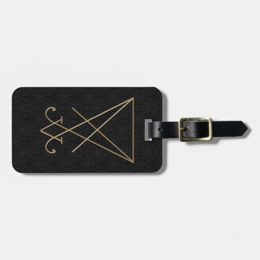 Étiquette À Bagage Lucifer Alchemy Sigil Gothic (Devant horizontal)