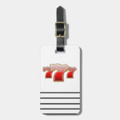 Étiquette À Bagage Lucky Sevens - Slot Machine Jackpot (Devant Vertical)