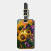 Étiquette À Bagage "Lueur de tournesol" (Devant Vertical)