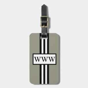 ÉTIQUETTE À BAGAGE LUGGAGE/GIFT CHIC TAG_607 TAUPE/WHITE/BLACK