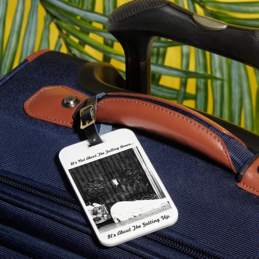 Étiquette À Bagage Luggage tag with inspirational quote. (Insitu Rectoal 1)