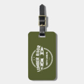 Étiquette À Bagage Lumber River, Caroline du Nord (Devant Vertical)