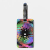 Étiquette À Bagage Lumière de couleur Rainbow (Dos Vertical)