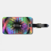 Étiquette À Bagage Lumière de couleur Rainbow (Dos horizontal)