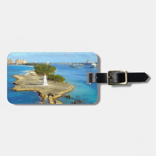 Étiquette À Bagage Lumière d'île de paradis (Devant horizontal)