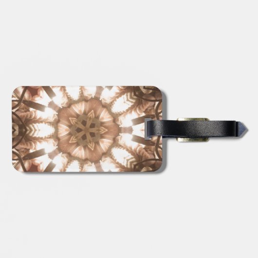 Étiquette À Bagage Lumière Joyeux sapin de Noël Lumières Kaleidoscope (Dos horizontal)