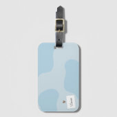 Étiquette À Bagage Lumière moderne Bleu élégant Voyage (Devant Vertical)