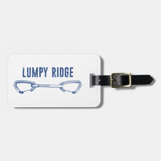 Étiquette À Bagage Lumpy Ridge Rock Climbing Quickdraw (Devant horizontal)