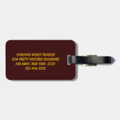 Étiquette À Bagage Lune d'automne (Dos horizontal)