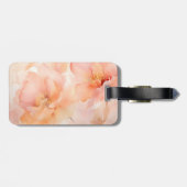 Étiquette À Bagage Lune de miel florale de Pêche moderne (Dos horizontal)