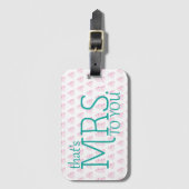 Étiquette À Bagage Lune de miel Mme  (Devant Vertical)