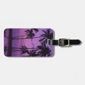 Étiquette À Bagage Lune et palmier (Devant horizontal)