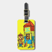 Étiquette À Bagage Lune ou buste ! (Devant Vertical)