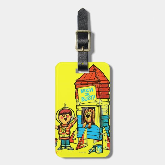 Étiquette À Bagage Lune ou buste ! (Devant Vertical)