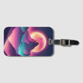 Étiquette À Bagage lune se lève (Devant Horizontal)