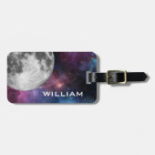 Étiquette À Bagage Lune Solaire Planète spatiale Solaire Violet Lunai (Devant horizontal)