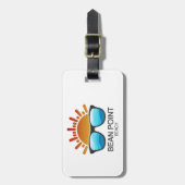 Étiquette À Bagage Lunettes de soleil Bean Point Beach Floride (Devant Vertical)