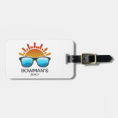 Étiquette À Bagage Lunettes de soleil de Bowman's Beach Floride (Devant horizontal)