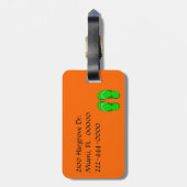 Étiquette À Bagage Lunettes de soleil et étiquette de bagage de (Dos Vertical)