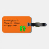 Étiquette À Bagage Lunettes de soleil et étiquette de bagage de (Dos horizontal)