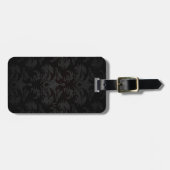 Étiquette À Bagage luxe cuir look damassé (Devant horizontal)