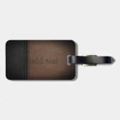 Étiquette À Bagage Luxe élégant, look Leathe (Dos horizontal)