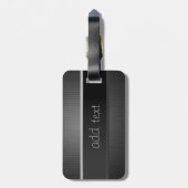 Étiquette À Bagage Luxe élégant, rayé (Dos Vertical)