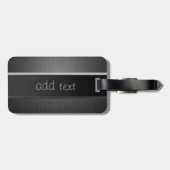 Étiquette À Bagage Luxe élégant, rayé (Dos horizontal)