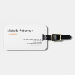 Étiquette À Bagage Luxe Linge de qualité supérieure Noir Blanc Plaine