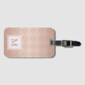 Étiquette À Bagage Luxe motif Rose Gold Personnalisé (Devant Horizontal)