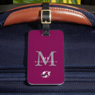 Étiquette À Bagage Luxure Moderne Monogramme Personnalisé, Nom